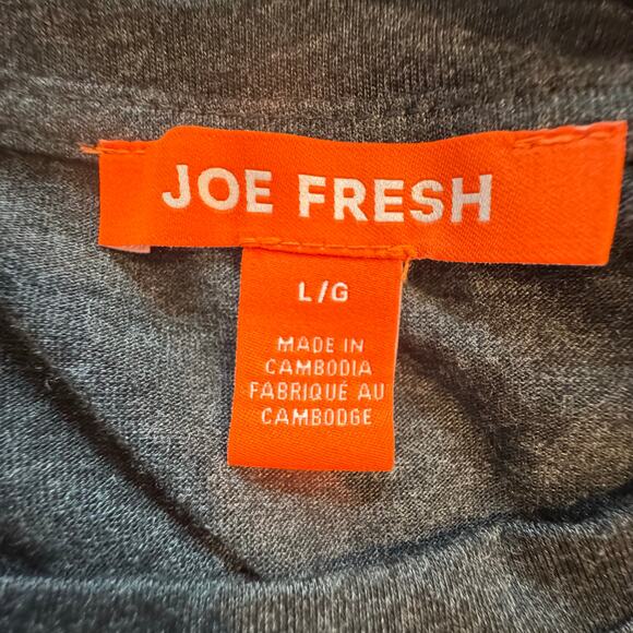 Joe Fresh Heather Gray Lace Long Sleeve Top Size Large - Gothcore Style - Picture 2 of 7